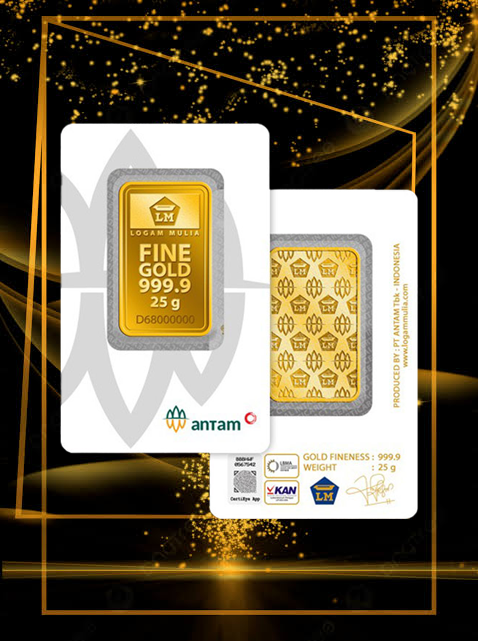 Emas Antam 25Gram Certicard 2026